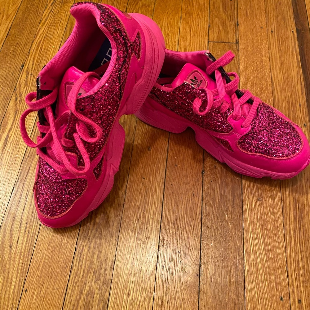 Pink Glitter Adidas Falcons
